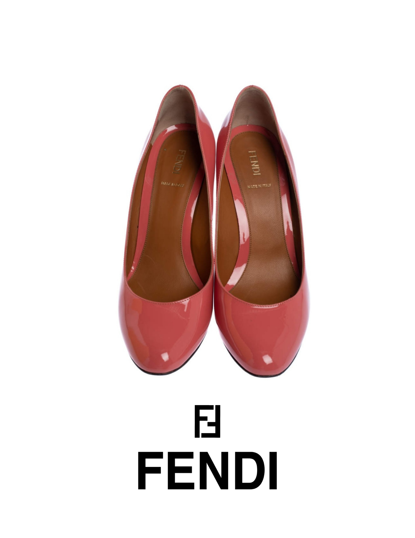 Authentic FENDI Glossy Patent Leather Heels