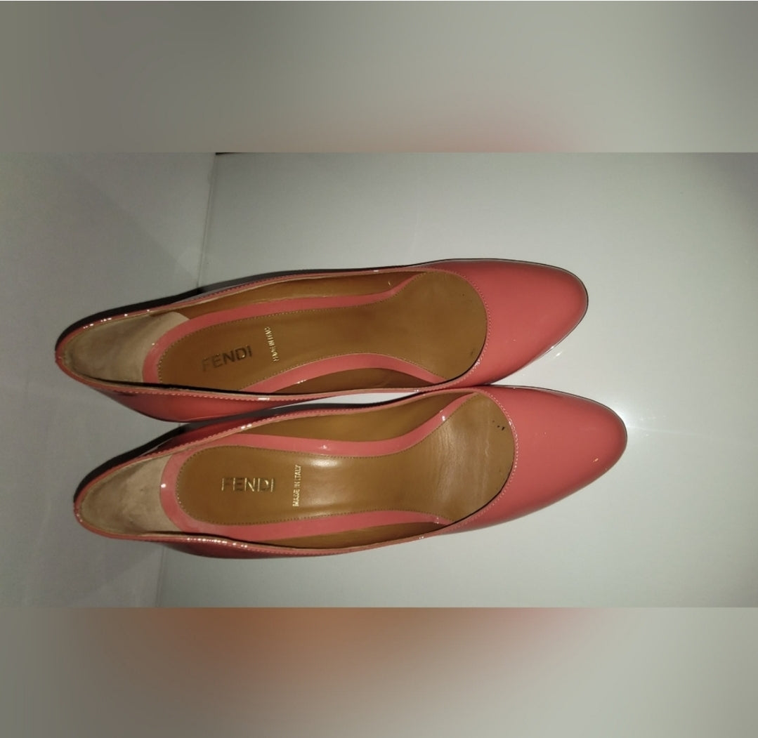 Authentic FENDI Glossy Patent Leather Heels